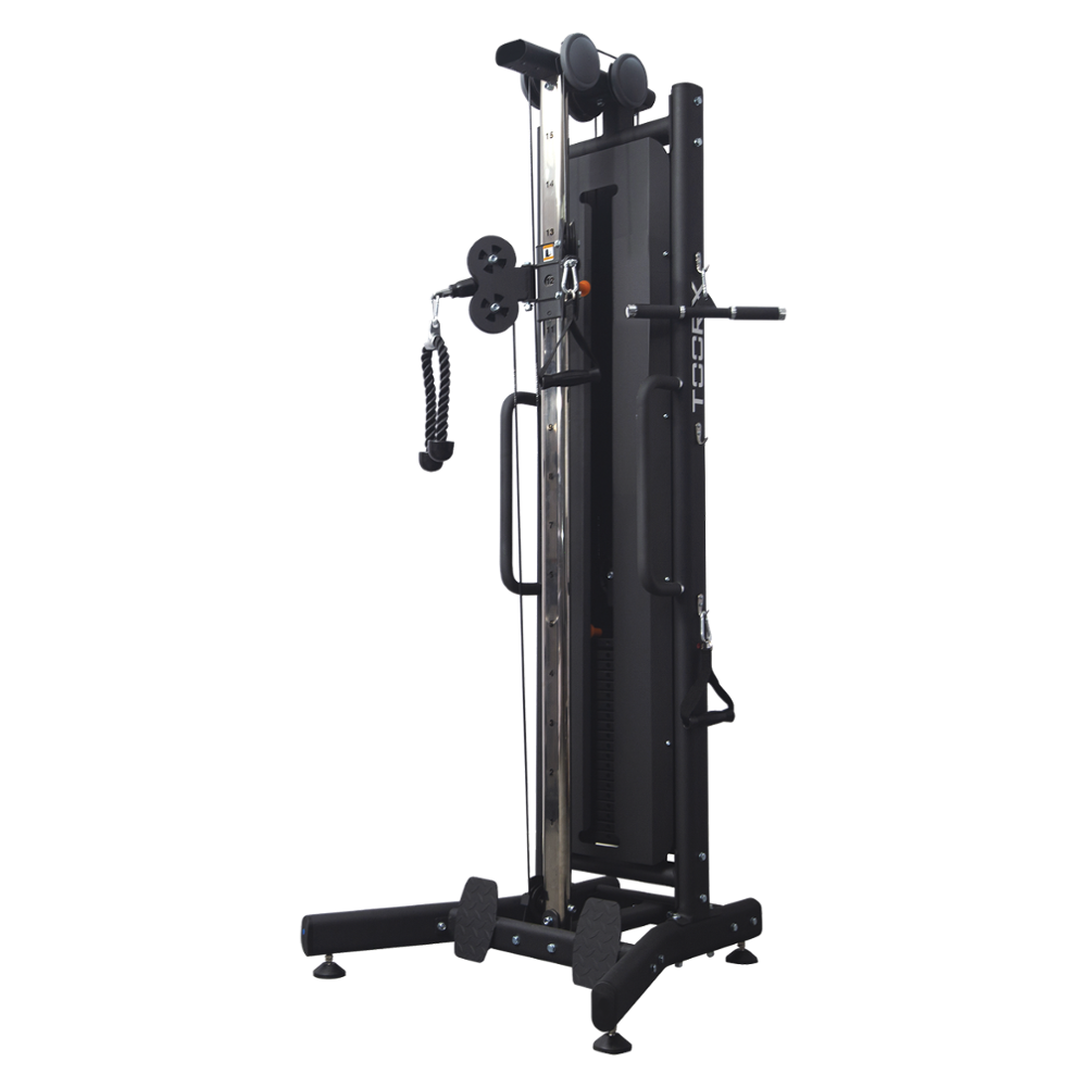 CSX-2000 SINGLE PULLEY  DUAL PULLEY  CABLES SYSTEM steel woven cables with polyuretane coating.   PULLEYS SYSTEM with HIGH PERFORMANCE ball bearings  WEIGHT STACKS 1 x 70 Kg
