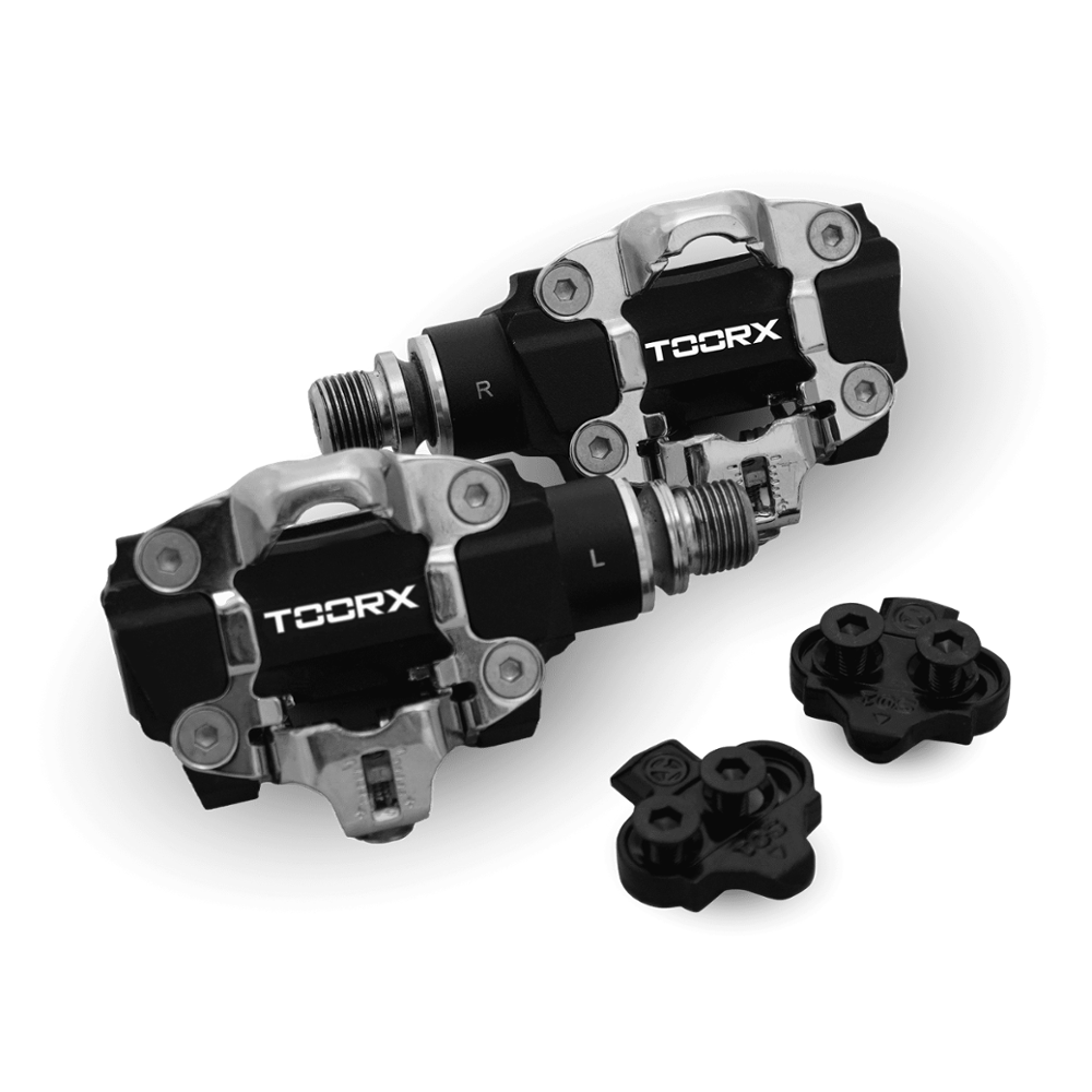 TX-POWER - POWER METER PEDALS SPD SYSTEM Discover the TX POWER power meter pedals from Toorx, a cycling innovation designed for road cyclists and indoor trainers. With a tolerance of +/- 2%, these pedals offer precise measurements of power, total and independent for each pedal, and cadence (RPM). Compatible with cyclocomputers and apps via ANT+ and BLE 4.0, the TX POWER pedals guarantee reliable data. Available with SPD attachments for smooth and aerodynamic pedalling, they are the ideal ally for those wishing to maximise their performance.